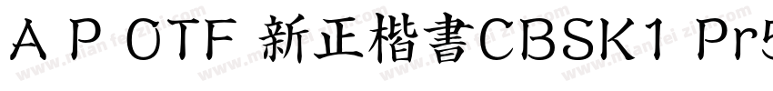 A P OTF 新正楷書CBSK1 Pr5N R字体转换